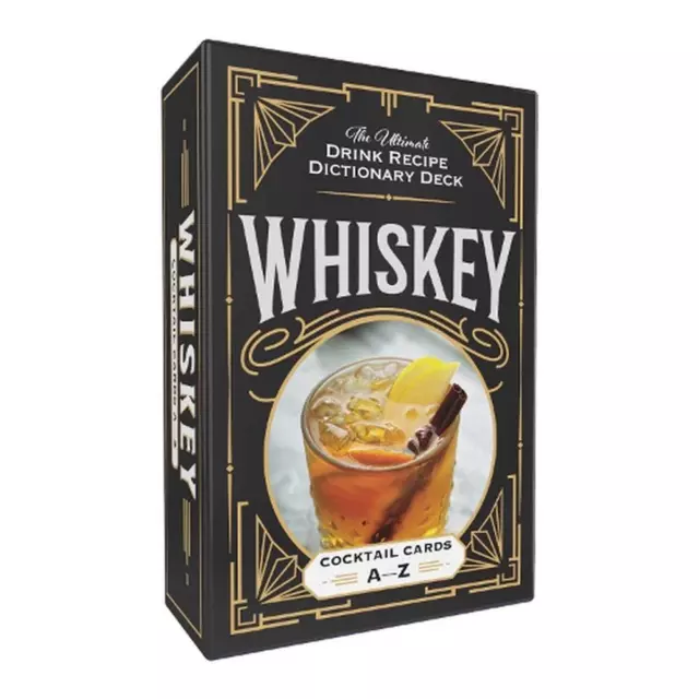 Whiskey Cocktail Cards AZ: The Ultimate Drink Recipe Dictionary Deck by Adams Me