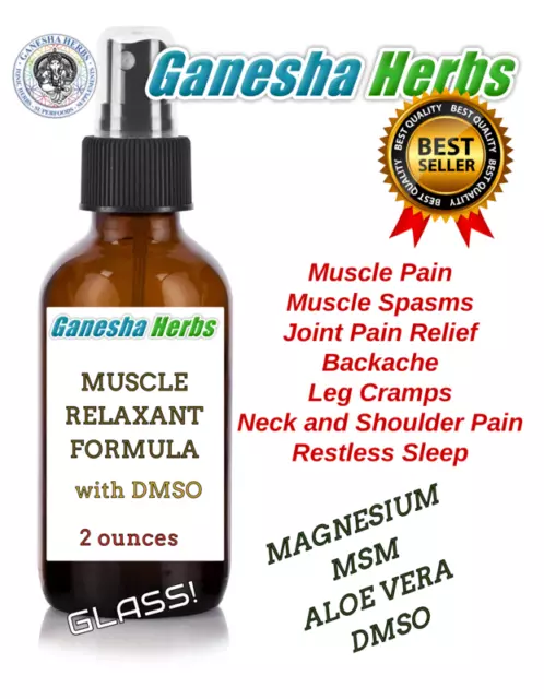 Muscle Relaxant Pain Relief Spray Lotion w/ Magnesium DMSO, MSM & Aloe Vera
