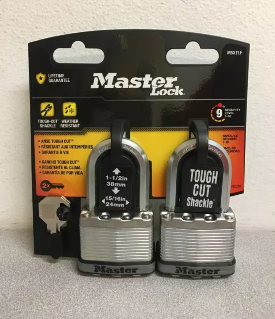 Master Lock M5XTLF Magnum Heavy Duty Outdoor Padlock --2 Pk