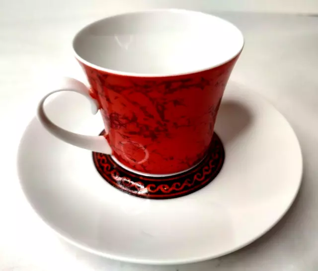 Vintage MCM Block Bidasoa "Flamenco" Espresso Cup & Saucer  Spain