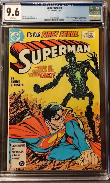 Superman 1 CGC 9.6 NM+  W/ PAGES  N/CASE