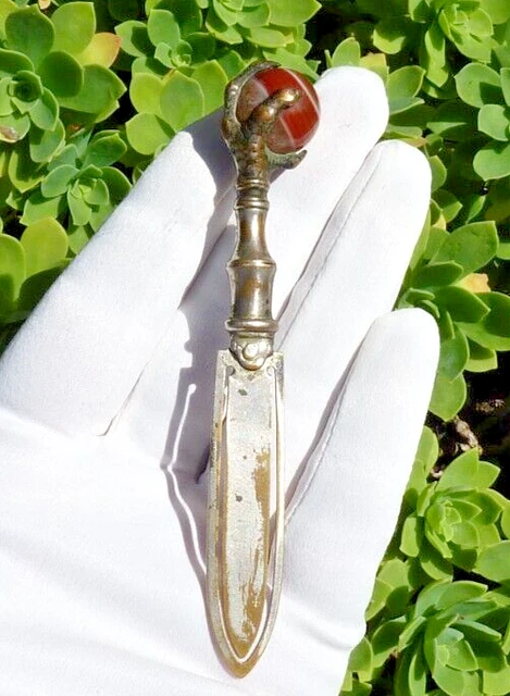 Ancienne Pince à Cravate Vintage – Dorée Avec Armoiries Lion Et Couronne – Bijou Homme