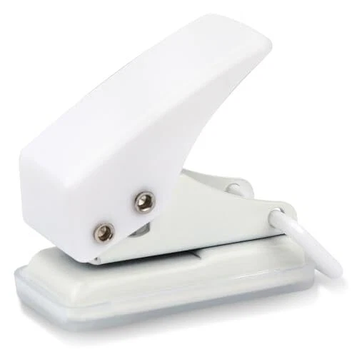 Set Di 2 Perforatrici Mini Mono-foro – Per Ufficio E Casa, Buca Fino A 6 Fogli, Compatte E Con Cestello Raccogli-scarti