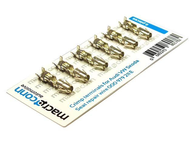 Macroconn 6 Bornes à Sertir Pour Câble 000979025E - Pins Réparation Faisceau Voiture VAG
