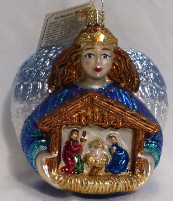 OWC Old World Christmas Blown Glass Bethlehem Angel #10200 nativity creche baby