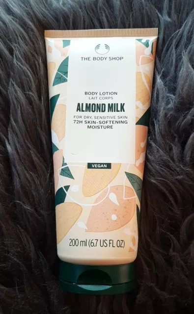 The Body Shop  "Almond Milk"  Body Lotion Körperlotion Vegan 200ml Dry Skin Neu!