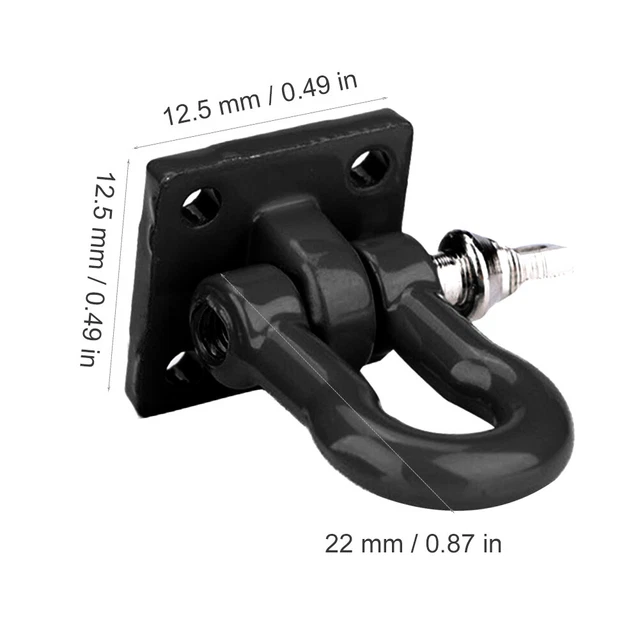 (Black)A Sixx 2pcs 1:10 Scala Ganci Per Rimorchio Ganci Per Rimorchio Ganci Per