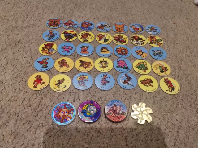 Dankz Like Pogs Komplettset 35 + 4x Slammer 90er Jahre Ultra selten KOSTENLOSER VERSAND