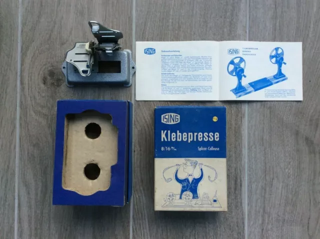 Vintage splicer machine to fit 8mm-16 mm cine film -old but hardly used- boxed