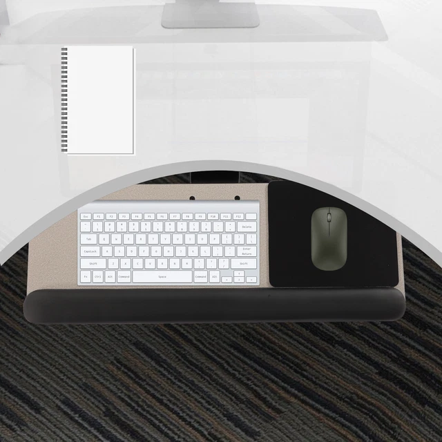 ADJUSTABLE KEYBOARD TRAY Ergonomic Under Table Desk Mount Drawer