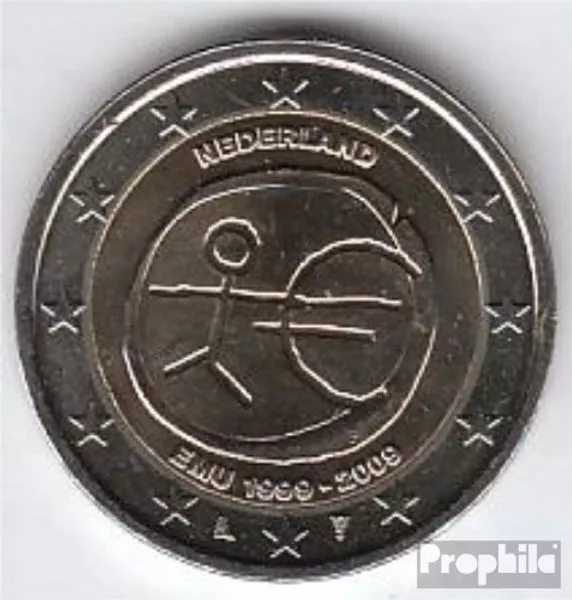 Niederlande 2009 Stgl./unzirkuliert 2009 2 Euro E.M.U. - 10 Jahre Währungs