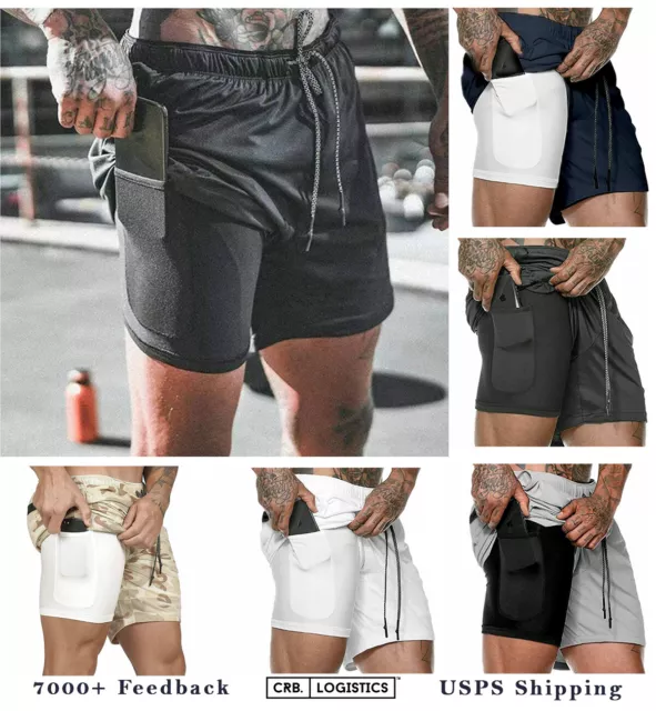 Men's Sports Training Running Bodybuilding Workout Fitness Shorts Gym Pants Work