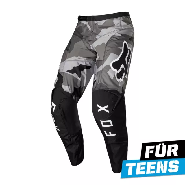 FOX 180 BNKR Hose Teens schwarz/camouflage Motorradhose Motocrosshose Pants MX