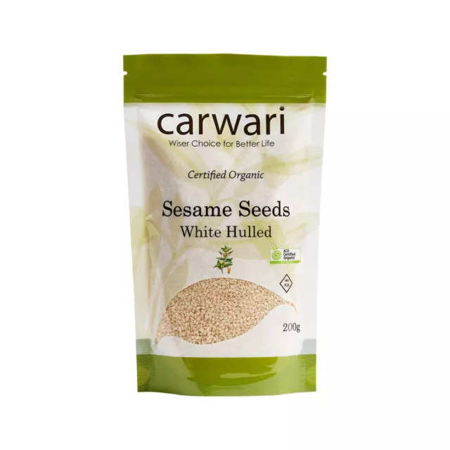 ^ Carwari Organic Sesame Seeds White Hulled 200g