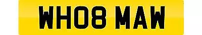 Private Number Plate Wh08 Maw Cherished Registration Who Maw Mum Mother Maws Reg