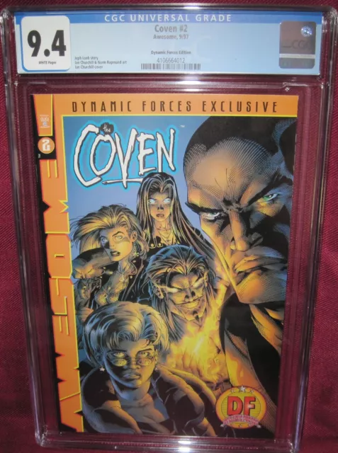 COVEN #2 DYNAMIC FORCES w/COA AWESOME COMIC 1997 CGC 9.4 NM