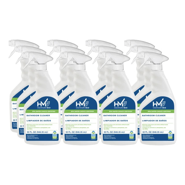 Highmark Ready-To-Use Bath Cleaner, 32 Oz, 12 Bottles