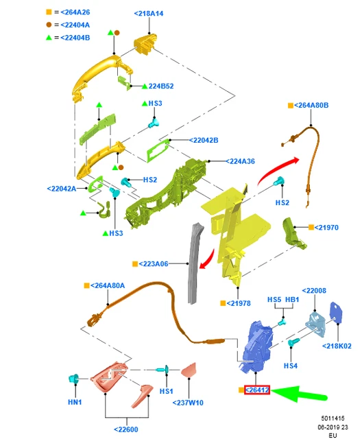 FORD GRAND CMAX MK2 Rear Left Door Lock 2095157 AM5AR26413CF NEW