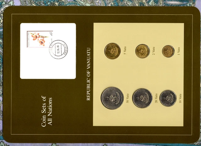 Coin Sets of All Nations Vanuatu all 1983 UNC 50, 20, 10, 5, 2, 1 Vatu