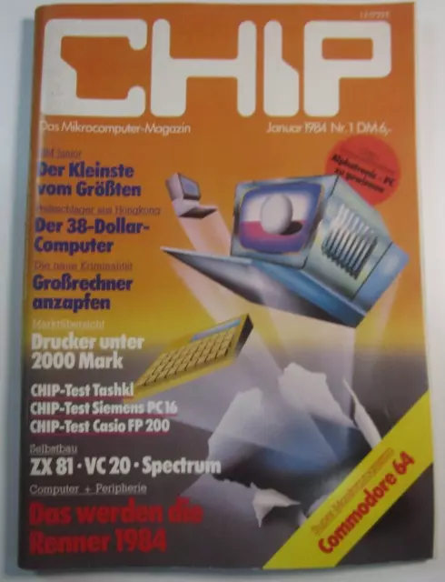 Chip Das Mikrocomputer Magazin | Januar 1984 | VC20 Atari CPC PC C64