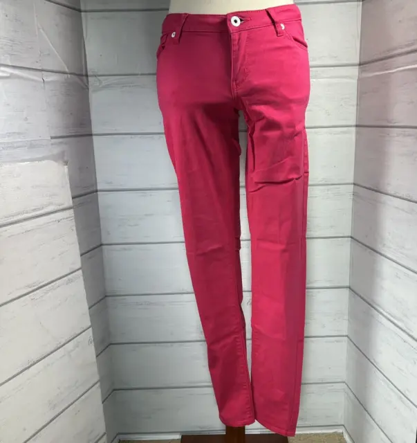 Levi's Girls Sateen Legging Skinny Slim Jeans Low Rise Neon Pink Size 14 Regular
