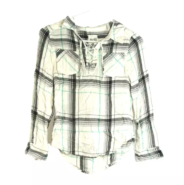 MUDD Kids Girls Plaid Blouse Long Sleeve  Size 10 pullover