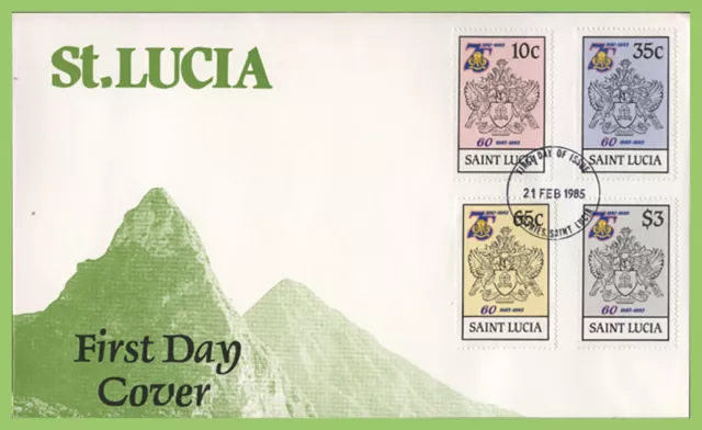 St. Lucia 1985 75th Anniversary of Girl Guides set First Day Cover