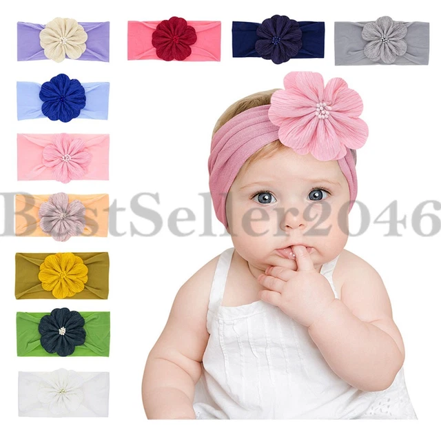 10 Pcs Kids Girl Baby Headband Toddler Lace Bow Flower Hair Band Accessories F