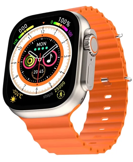 Smart Watch Ultra 49mm Titanium Case, GPS + LTE, Midnight Ocean Band - Excellent