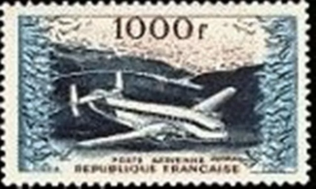 Frankreich Briefmarke Luft 33 " Breguet Provence Algier 1000F " Neu X Sg