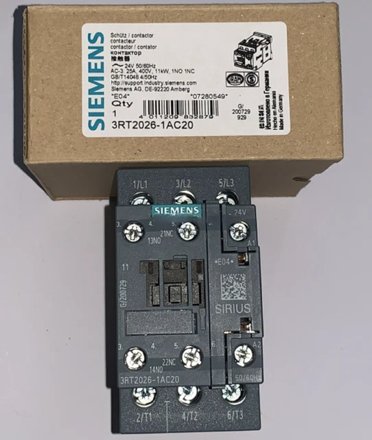 1pcs SIEMENS Contactor 3RT2026-1AC20