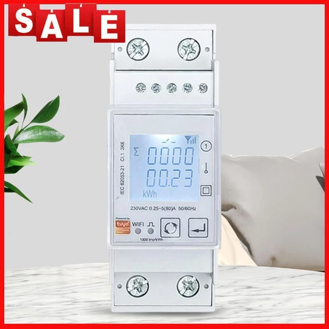 ADVANCED ENERGY METER 80A con morsetto CT per uso intelligente tracking 11024 EUR 51,42