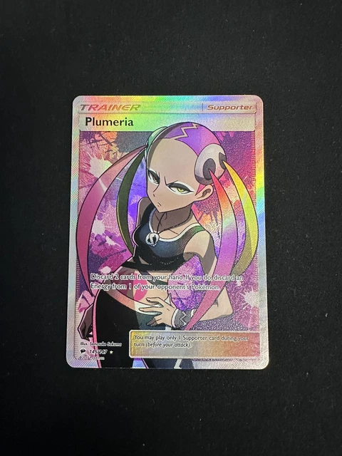 Plumeria - 145/147 - Burning Shadows - Full Art Trainer - Pokemon Card