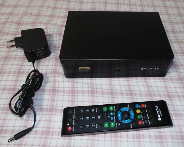 REPRODUCTOR MULTIMEDIA SINTONIZADOR TDT HD WOXTER I-CUBE 3900 duro 2TB USB EUR IT