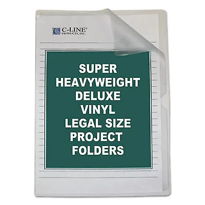 C-Line Deluxe Vinyl Project Folders, Legal Size, Clear, 50/box 62139 , INC