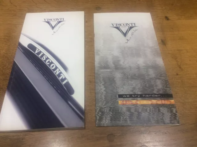 2 VISCONTI Stifte illustrierte Broschüren Kataloge für limitierte Stiftmodelle