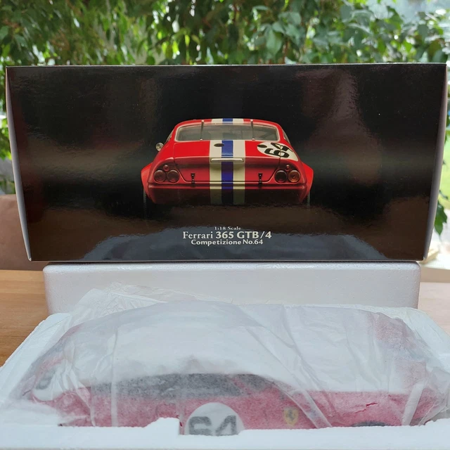 Ferrari Daytona 1971 Rouge - Kyosho 1/18 Miniature Voiture De Collection En Boîte