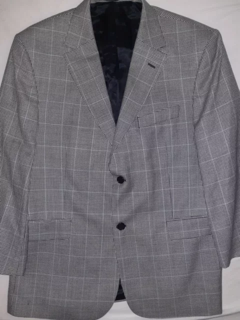 M&S Pure New Wool Jacket Blazer, Black and White, 44 Short UK, Giacca Lana 54 IT