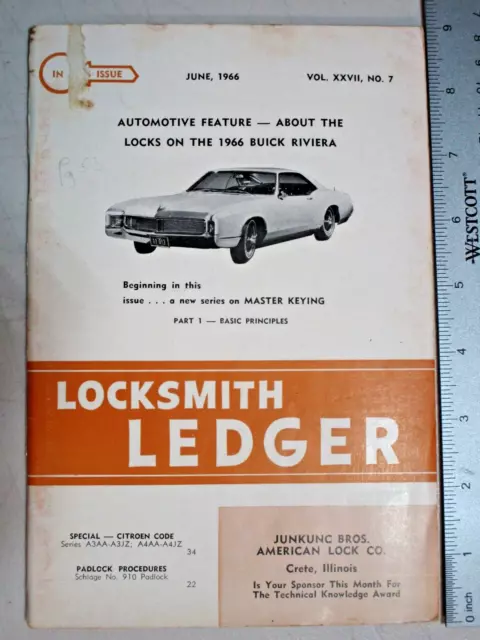 Locksmith Ledger, June 1966, Vintage Trade Magazine
