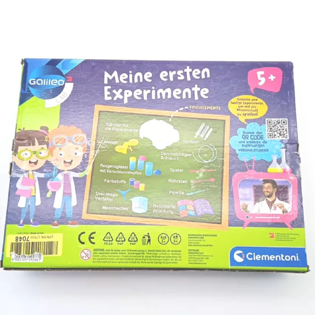 Clementoni Meine Ersten Experimente Experimentierkasten NEUWERTIG OVP offen 2