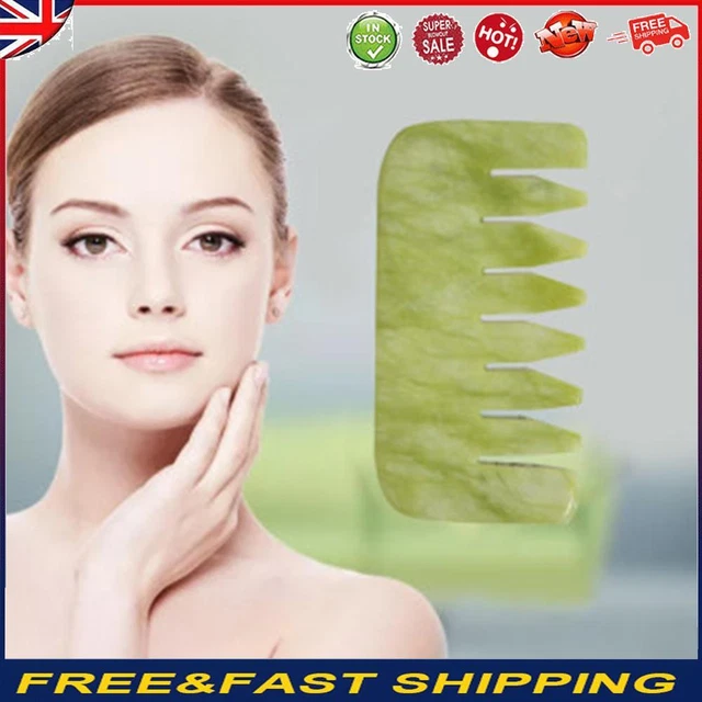 GUA SHA STONE Massage Natural Jade Head Scalp Scraping Massager Comb