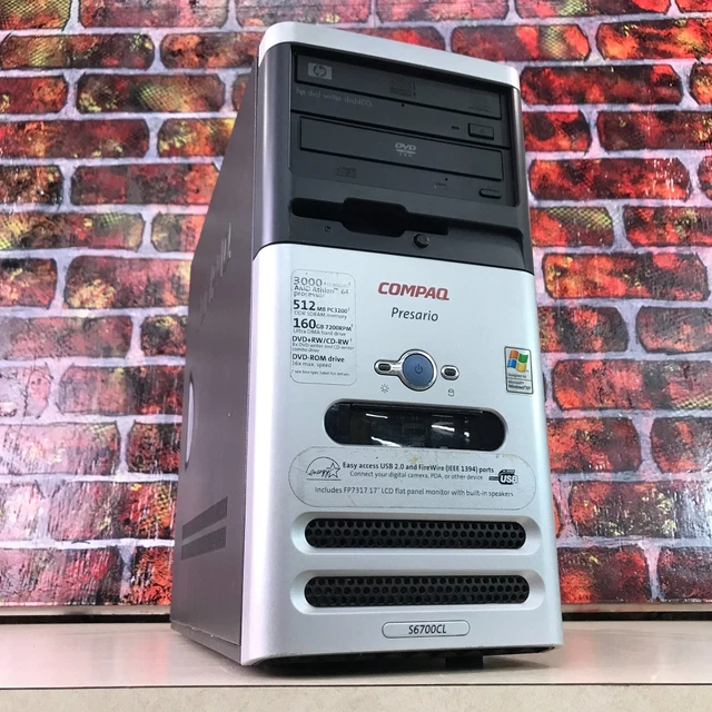 COMPAQ PRESARIO S6700CL Retro Gaming PC Athlon 2.00GHz 512MB RAM ...