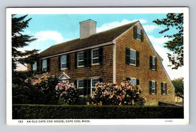 Cape Cod MA- Massachusetts, An Old Cape Cod House, Antique, Vintage Postcard