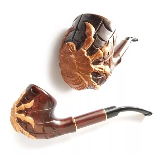 * Spider * Wooden HAND CARVED Handmade Smoking Pipe Pipes For 9 mm filter