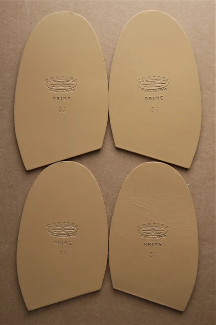 2 Pair CORTINA PRIME Leather Half Soles ITALY 3 1/2 NOS