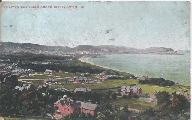 Postcard - Colwyn Bay Wales posted 1908