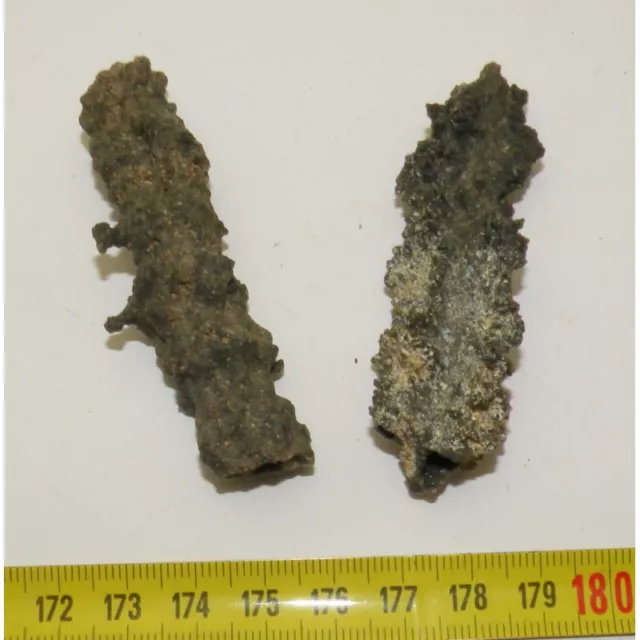 Lot de 2 Fulgurites ( météorite Tectite - 036 *  ) 2