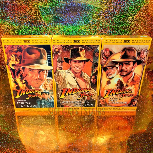 COMPLETE ADVENTURES OF INDIANA JONES VHS BOXSET trilogy young Indy widescreen 3