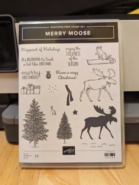 Stampin Up! Merry Moose Stamp Set(17) & Combo Punch Christmas New! Free Ship!