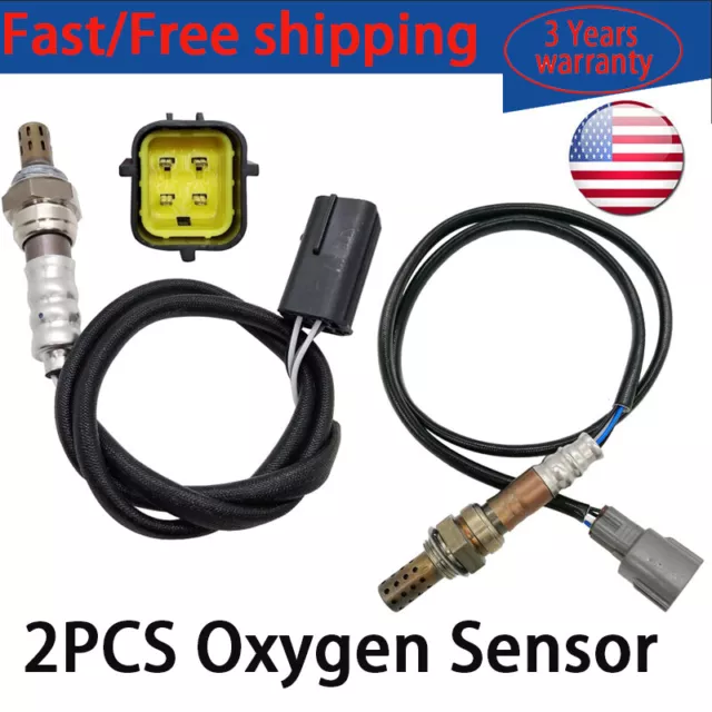 2PCS Oxygen Sensor Upstream+Downstream O2 Sensor For 2003 - 2005 Mazda 6 2.3L L4